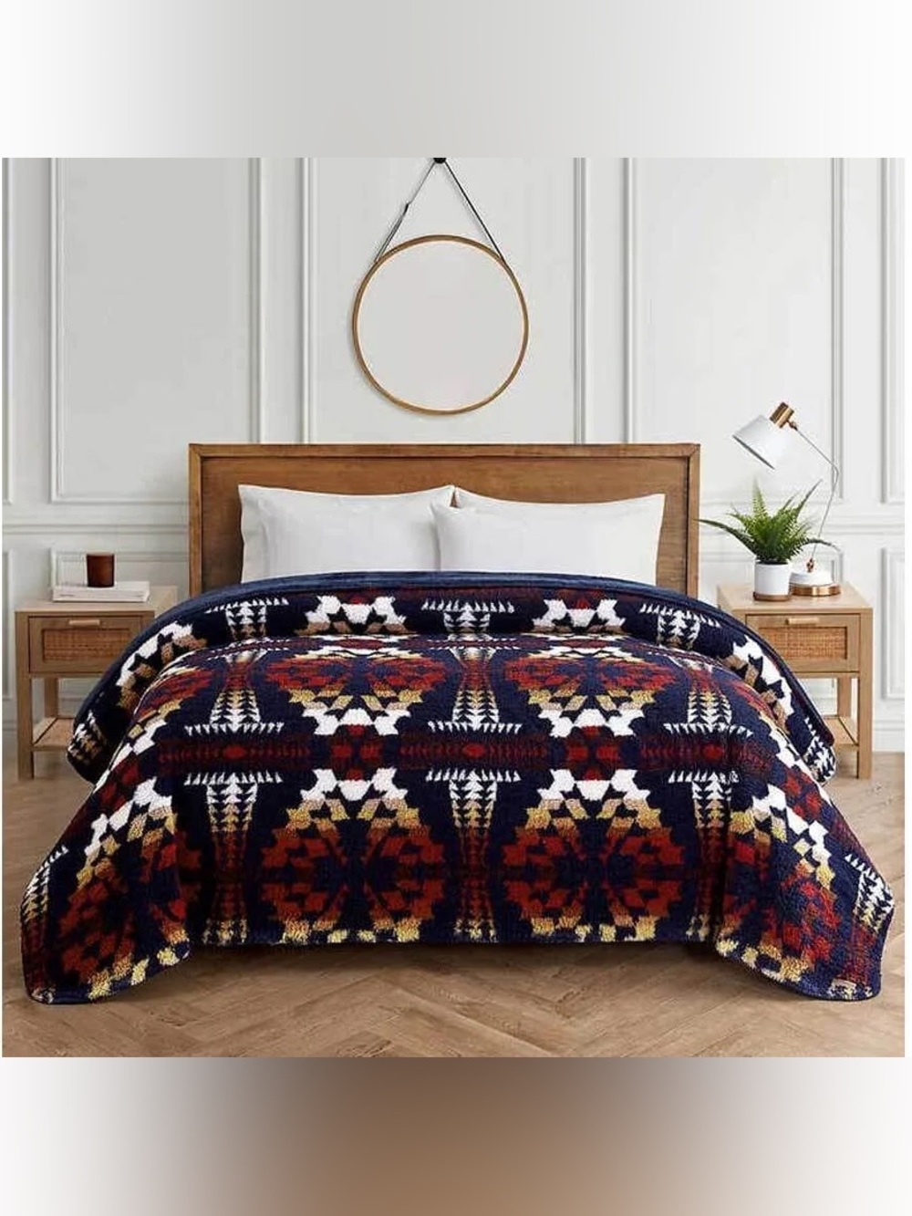 Pendleton King Size Legend Lake Sherpa Fleece Blanket Soft Cozy Plush Bedding